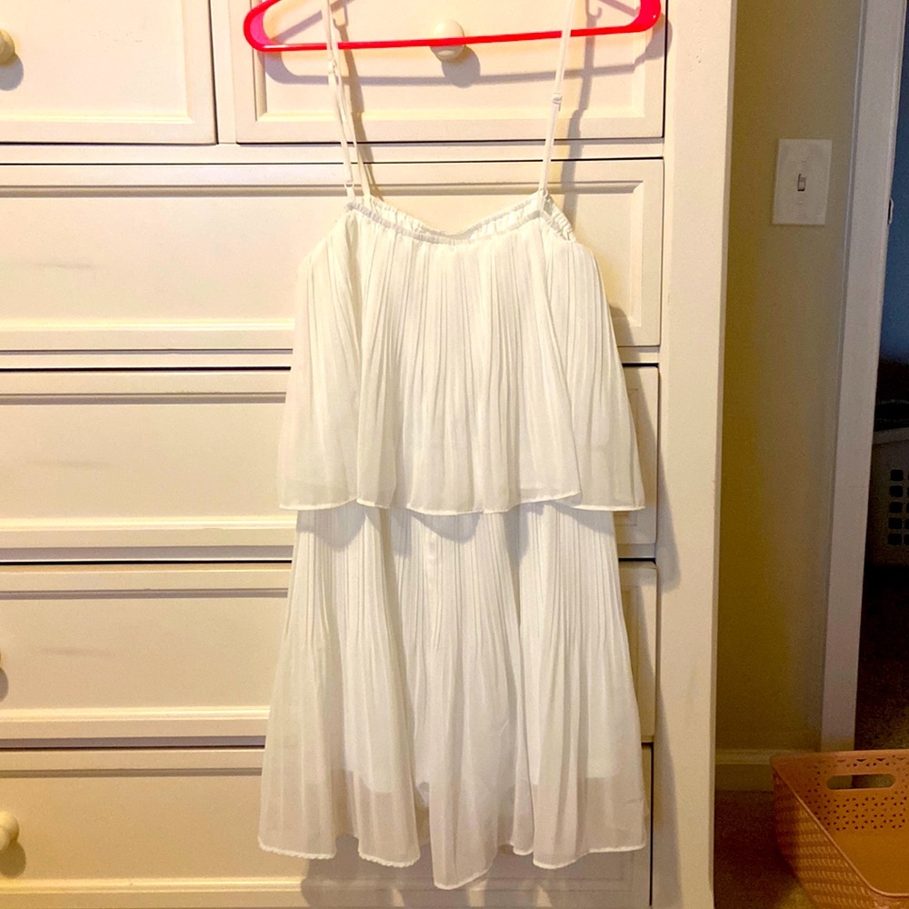 White Pleated Romper